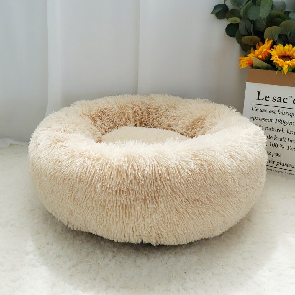 calming donut dog bed